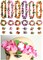Hawaiian Hula Leis sets Artificial Flowers Fabric Wreath Neck Loop Wristband Headband Dance Garland Leis Sets for Luau Party Costumes (6 sets;24 Pack)
